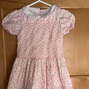Pink Floral Girls Easter Dress